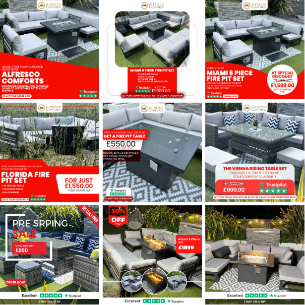 Alfresco Comforts Meta Ads - Image 2