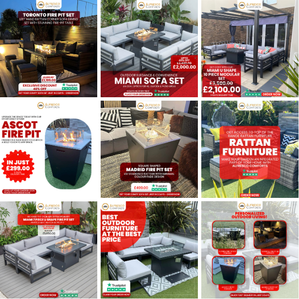 Alfresco Comforts Meta Ads - Image 1